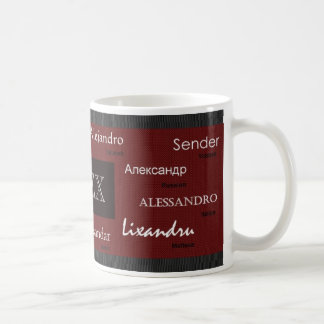 Tasse nommée internationale d'Alex