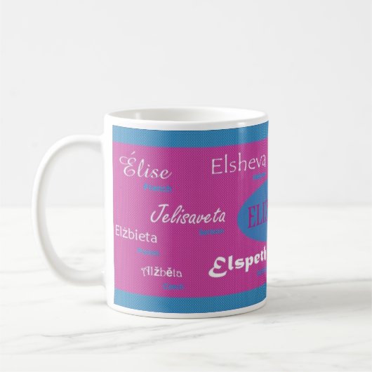 Tasse nommée internationale d'Elizabeth (Gauche)