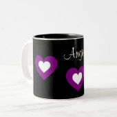 Tasse nommée personnalisable de Valentine de (Devant gauche)