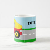Tasse nommée personnalisée de camion à la benne (Centre)