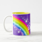 Tasse nommée personnalisée de pourpre (Gauche)