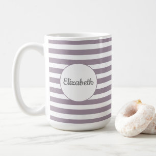 Tasse nommée rayée