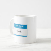 Tasse nommée spirituelle faite sur commande : SAT (Devant gauche)