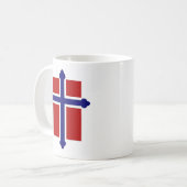 Tasse norvégienne de croix/drapeau (Devant gauche)