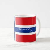 Tasse norvégienne de souvenir de drapeau de la (Devant droit)
