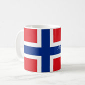 Tasse norvégienne de souvenir de drapeau de la (Devant gauche)