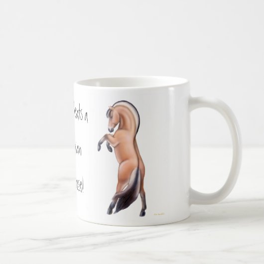 Tasse norvégienne personnalisable de cheval de (Droite)