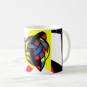 Tasse nouée de monogramme de noir du monde (Devant droit)