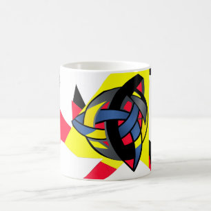 Tasse nouée de monogramme de noir du monde