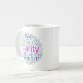 Tasse nuage de mots D.A. (Devant gauche)
