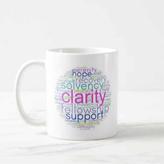 Tasse nuage de mots D.A. (Gauche)