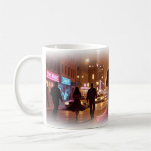 Tasse Nuit de Musique Live Romance de la Rue Neon