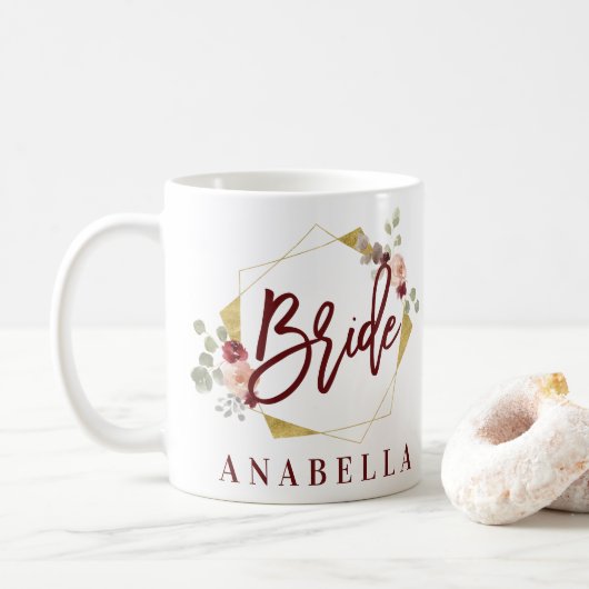 tasse nuptiale de douche de bachelorette floral de (Avec donut)