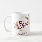 tasse nuptiale de douche de bachelorette floral de (Gauche)
