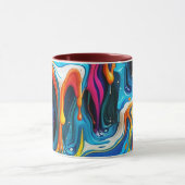 Tasse - Œuvre d'art de surface abstraite 1217 (Centre)