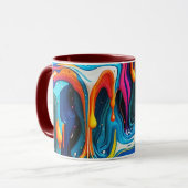Tasse - Œuvre d'art de surface abstraite 1217 (Devant gauche)