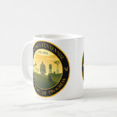 Tasse officielle centennale de logo de Grenora (Devant gauche)