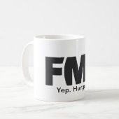 Tasse officielle de FML : Gueule de bois (Devant gauche)