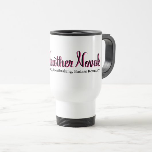 Tasse officielle de voyage de logo de Heather (Devant droit)