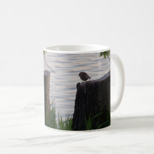 Tasse Oiseau sur une Souche