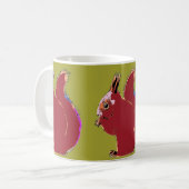 Tasse olive d'art de bruit d'écureuil rouge (Devant gauche)