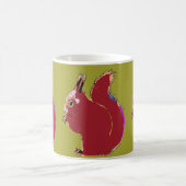 Tasse olive d'art de bruit d'écureuil rouge (Centre)