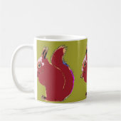 Tasse olive d'art de bruit d'écureuil rouge (Gauche)