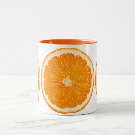 Tasse orange d'agrume (Centre)