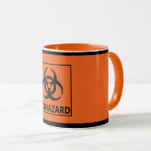 Tasse orange de "Biohazard" (Devant droit)