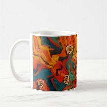 Tasse orange de chaman