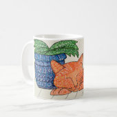 Tasse orange de chat (Devant gauche)
