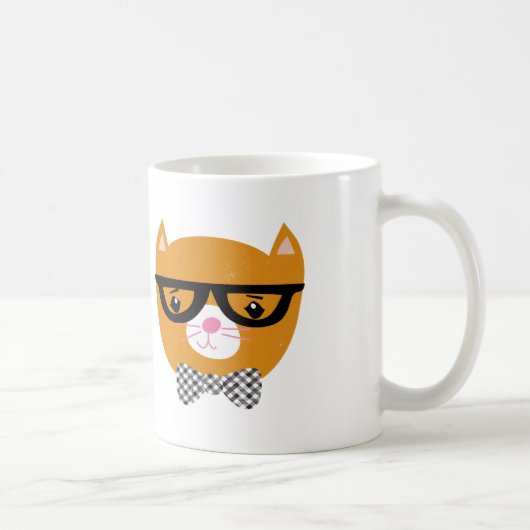 Tasse orange de chat de hippie (Droite)