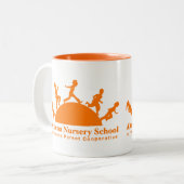 Tasse orange de logo d'american national standard (Devant gauche)