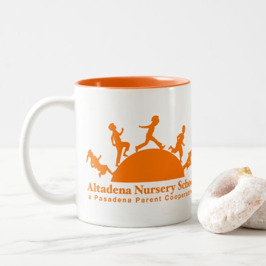 Tasse orange de logo d'american national standard (Avec donut)