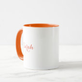 Tasse orange de Sarah (Devant gauche)