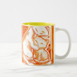 Tasse orange du jour de mère