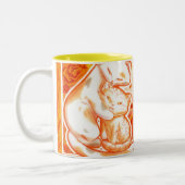 Tasse orange du jour de mère (Gauche)