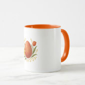 Tasse Orange - Joyeuses Pâques (Devant droit)