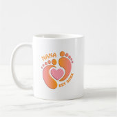 Tasse Orange Pink Baby Feet pour Nana (Gauche)