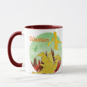 Tasse orange SebastiAn nommé personnalisable de (Gauche)