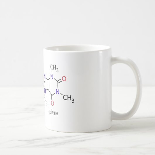 Tasse organique de molécule de caféine (Droite)