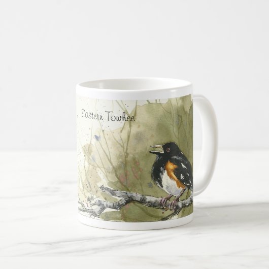 Tasse orientale d'oiseau de Towhee (Devant droit)