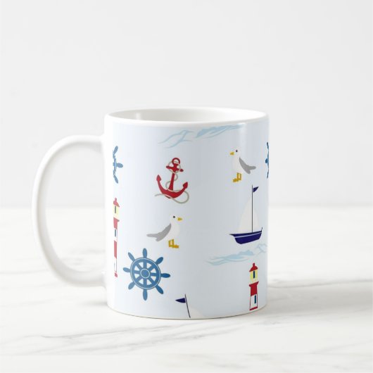 Tasse orientée nautique (Gauche)