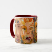 Tasse originale d'aquarelle des dames I (Devant gauche)