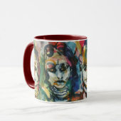 Tasse originale d'aquarelle des dames II (Devant gauche)