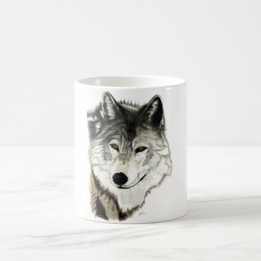 Tasse originale d'art de loup (Centre)