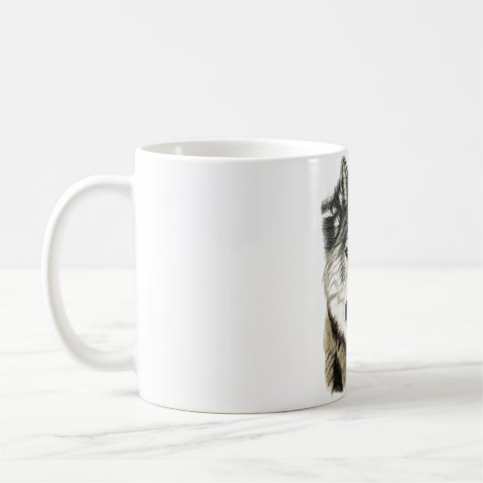 Tasse originale d'art de loup (Gauche)