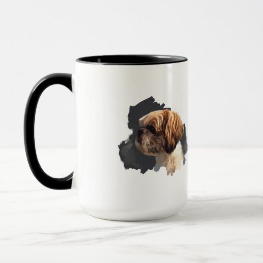 Tasse originale d'art de Shih Tzu (Gauche)