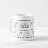Tasse orthopédique de plaisanteries (Devant gauche)