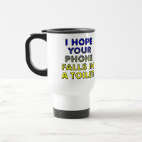 Tasse ou gobelet de voyage drôle avec téléphone da